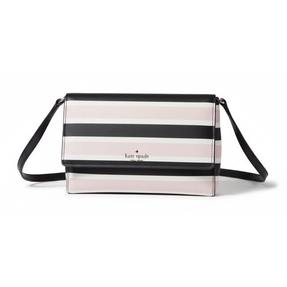 kate spade Handbags - Kate Spade New York Cove Street Celebration Stripe Dody Crossbody in Pink EUC